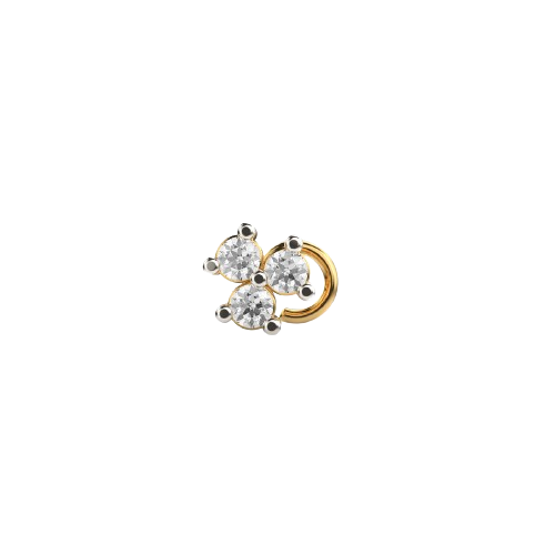 Three Stone Nose Pin