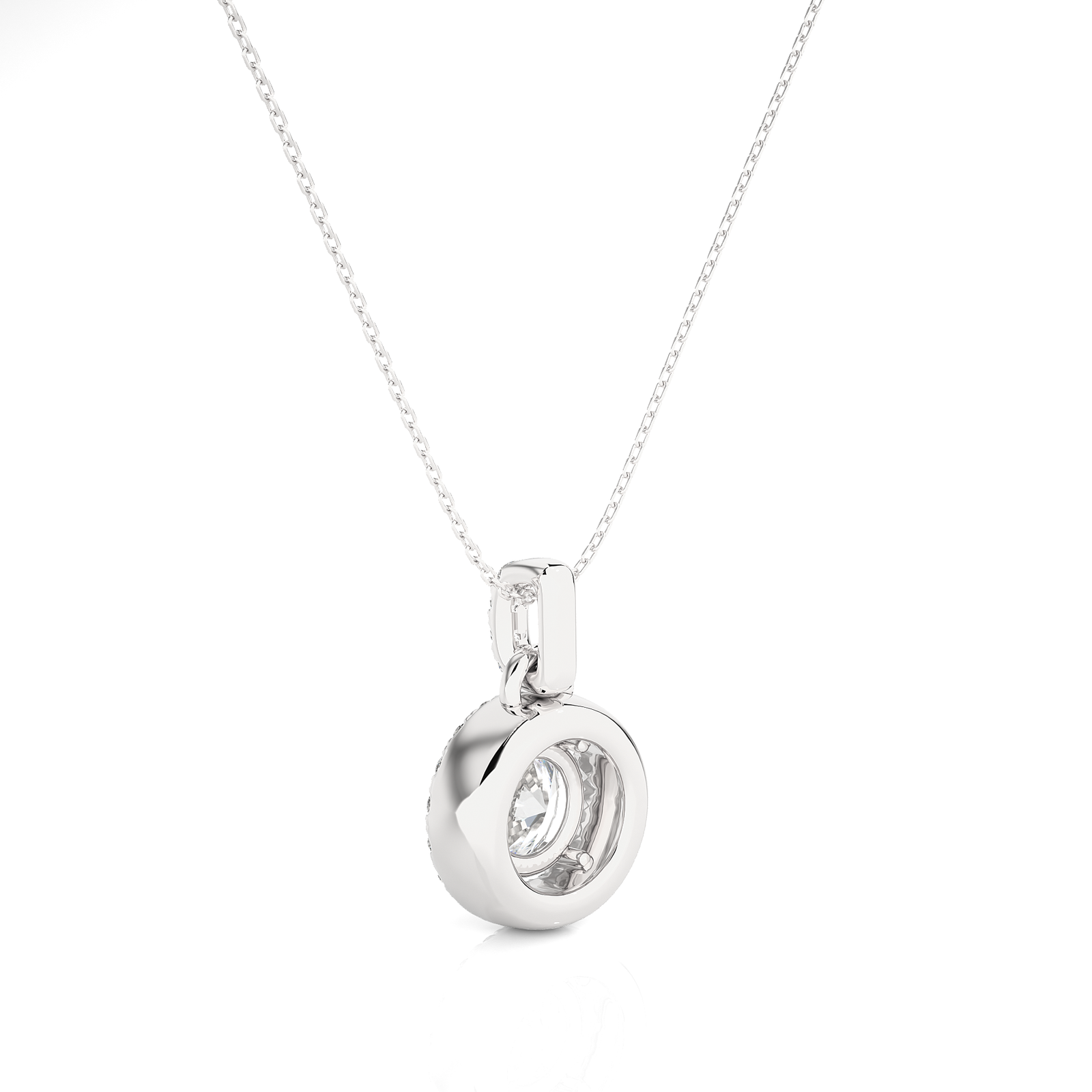 Radiant Halo Solitaire Pendant1