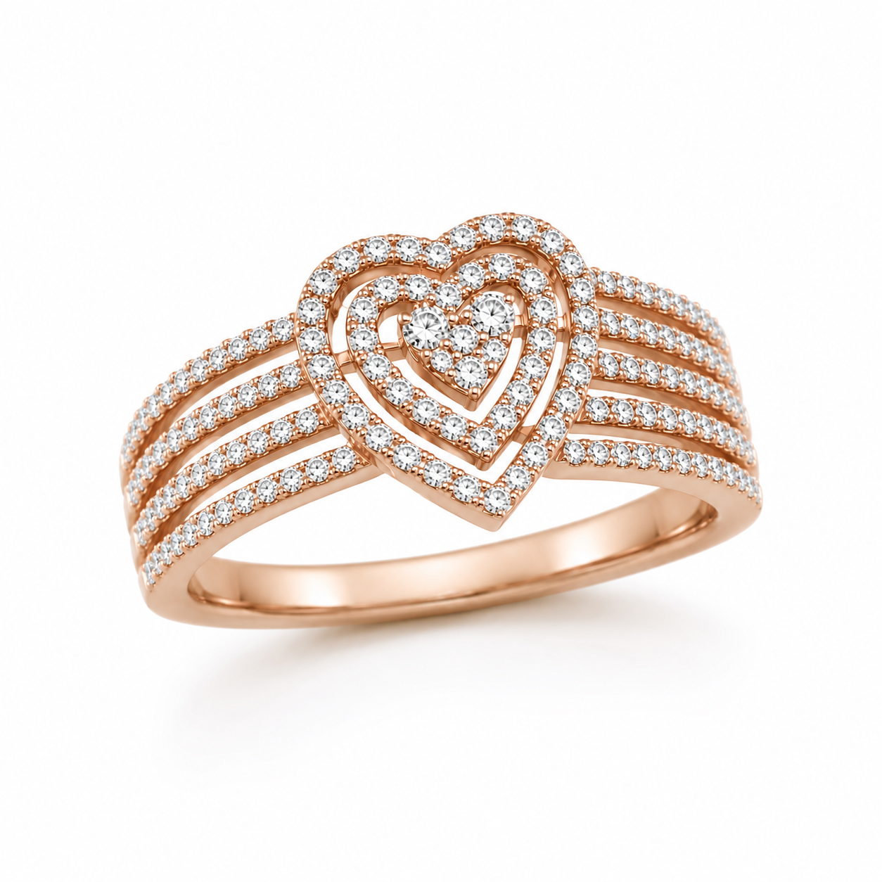 Heart Harmony Diamond Ring